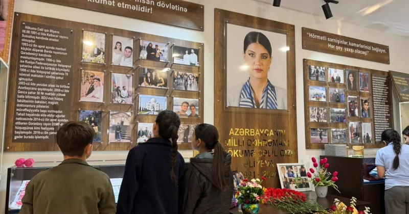 Samux məktəbliləri Milli Qəhrəman Hökumə Əliyevanın xatirəsini anıblar