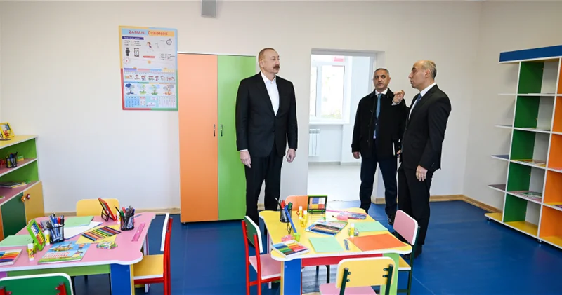 Здание полной средней школы номер 1 в поселке Кяркиджахан сдано в пользование после капитального ремонта ФОТО