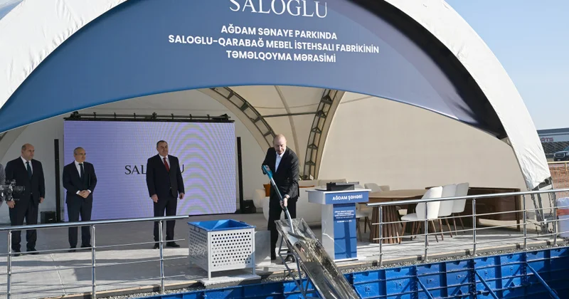 Ağdamda istehsal müəssisəsinin təməli qoyuldu FOTOLAR