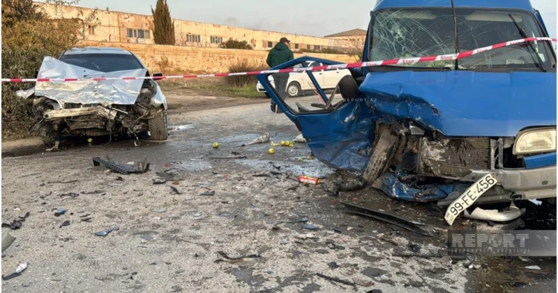 В Сумгайыте столкнулись грузовик и легковушка, есть пострадавшие