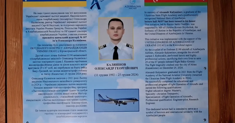 Səma qəhrəmanının həyat hekayəsi AZƏRTAC ın pilot Aleksandr Kalyaninovun Ukraynada təhsil aldığı akademiyadan XÜSUSİ REPORTAJI