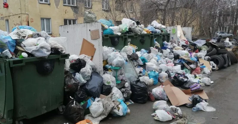 Российский город утопает в мусоре