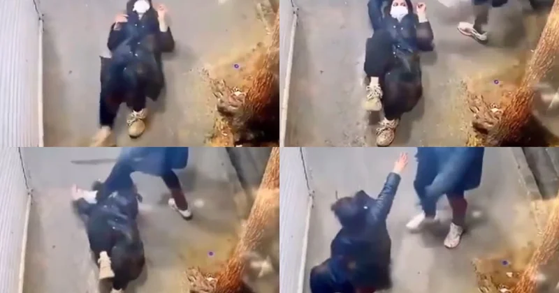 İranda küçədə qadın etirazçıya hücumun GÖRÜNTÜLƏRİ YAYILDI