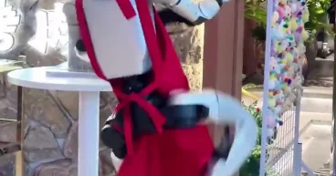 Робот помощник стал звездой соцсетей в Китае ВИДЕО