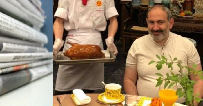 Paşinyan bu məclisə öz ofisiantı və qab qacağıyla gəldi... FOTO