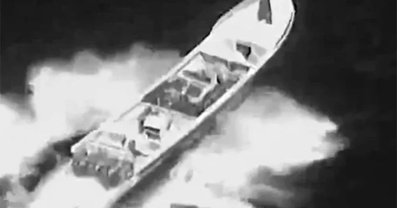 ABŞ daha bir gəmini vurdu Ölənlər var VİDEO