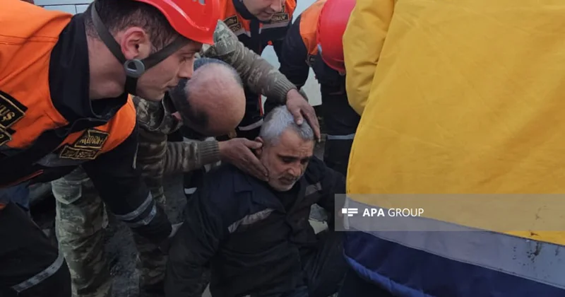 Lənkəranda təmir zamanı avtobusun altında qalan kişi xilas edilib FOTO
