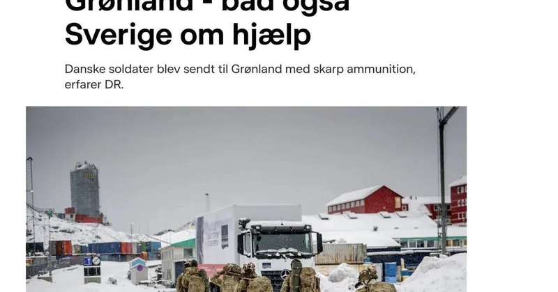 Дания привела войска в боевую готовность в Гренландии и запросила поддержку Швеции DR