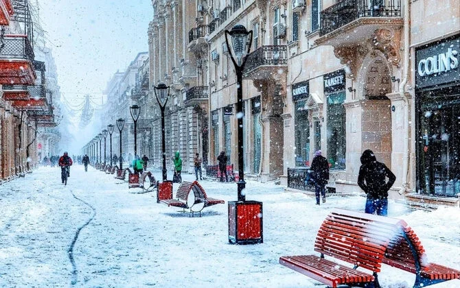 Bu gün də Bakıya qar yağacaq PROQNOZ