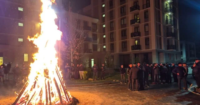 Ağdamda ilk bayram tonqalı qalandı