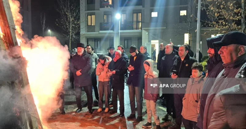 Ağdamda Su Çərşənbəsi münasibətilə ilk tonqal qalanıb