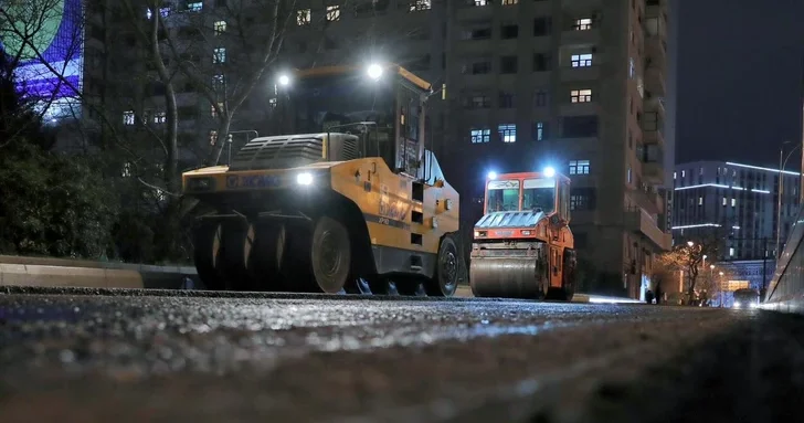 Госагентство автодорог обновило асфальтовое покрытие на одной из бакинских улиц