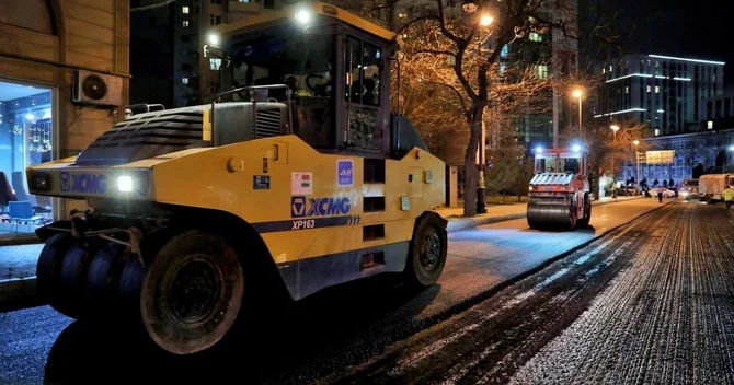 Bu küçənin 270 metrlik hissəsi yenidən təmir olunub
