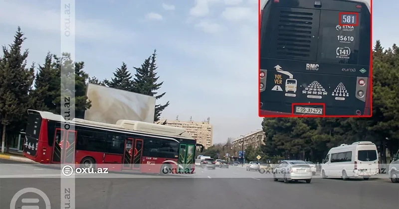 В Сумгайыте водитель автобуса спровоцировал опасную ситуацию