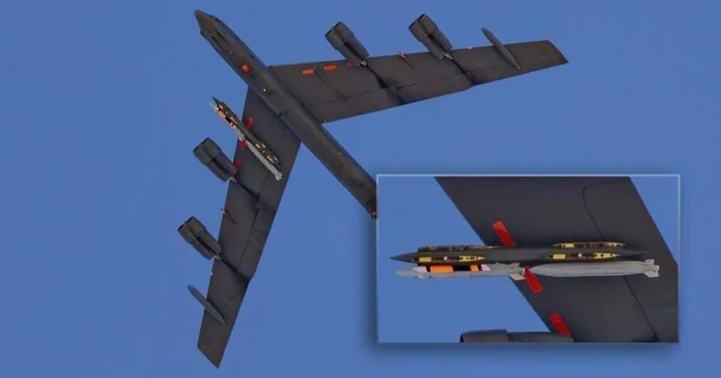 B 52 впервые заметили с новыми ядерными ракетами LRSO