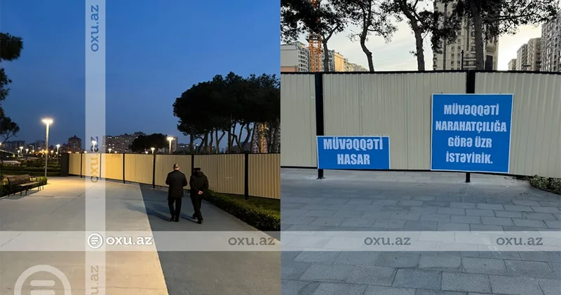 Bakının mərkəzində park ərazisində aparılan tikinti işləri NƏ İLƏ ƏLAQƏDARDIR? VİDEO FOTO