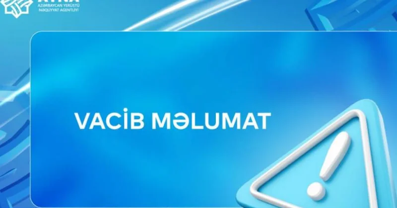 On marşrutun hərəkət sxemi müvəqqəti dəyişdirilir