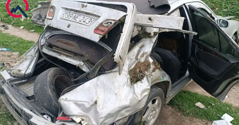 Tovuzda ağır qəza, sürücü öldü Fotolar