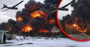 Dron zərbələri nəticəsində Qorki Neft Nasos Stansiyasında başlayan yanğın davam edir