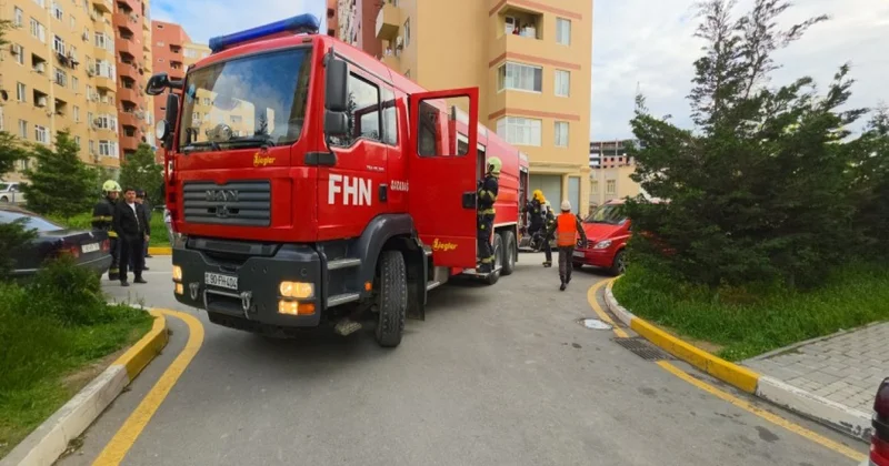“Qobu Park” yaşayış kompleksində şərti yanğın təlimi keçirilib VİDEO