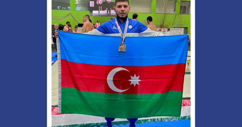 Sumoçumuzdan Avropa çempionatında GÜMÜŞ MEDAL FOTO