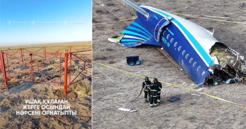 Установлен мемориал на месте крушения самолета AZAL ВИДЕО