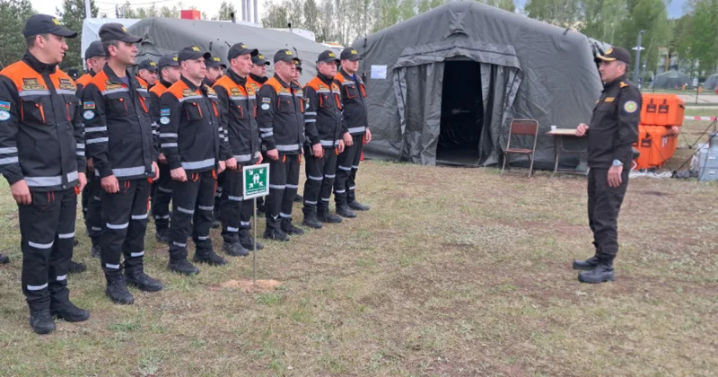 Сотрудники МЧС Азербайджана на международных учениях ВИДЕО