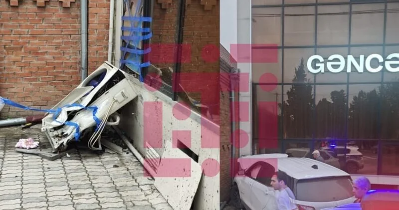 Sürücü avtomobili tibb mərkəzinə çırpdı