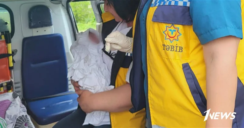 В Кяльбаджаре бригада скорой помощи приняла роды прямо в машине ФОТО