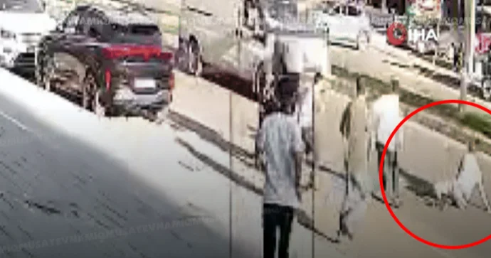 Dava zamanı yola yıxılan şəxsi mikroavtobus vurub öldürdü VİDEO