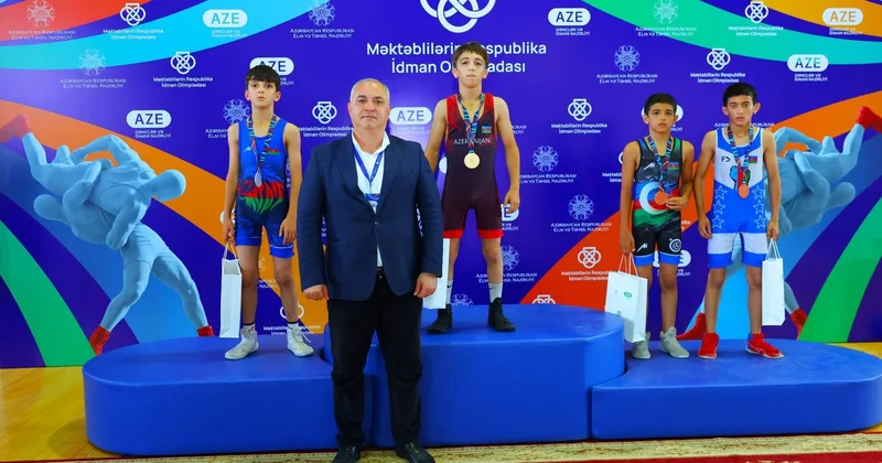 Məktəblilərin Olimpiasındada yunan Roma güləşində ilk çempionlar müəyyənləşib