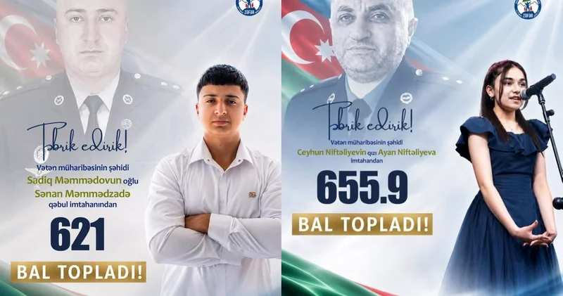 Şəhid övladları qəbul imtahanında yüksək nəticə göstəriblər