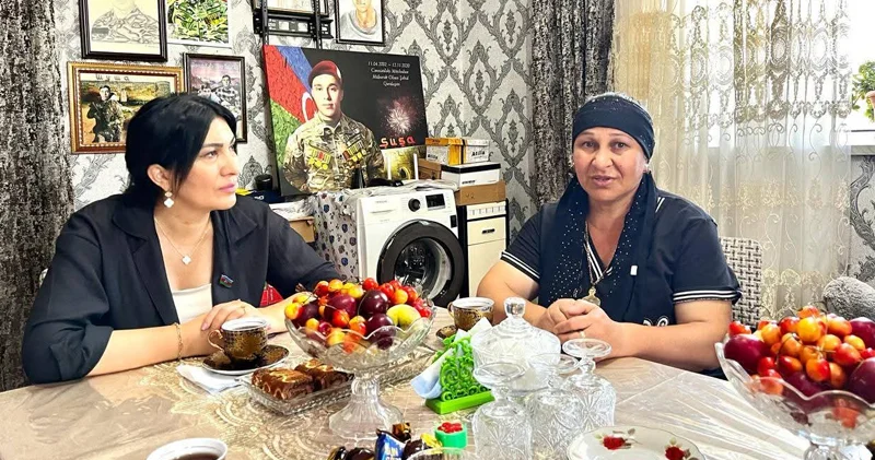 Deputat Elnarə Akimova şəhid və qazi ailələrini ziyarət etdi (FOTO)