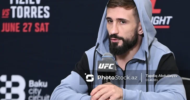 Азербайджанский боец UFC Назим Садыхов: Готов выложиться полностью я уверен в победе
