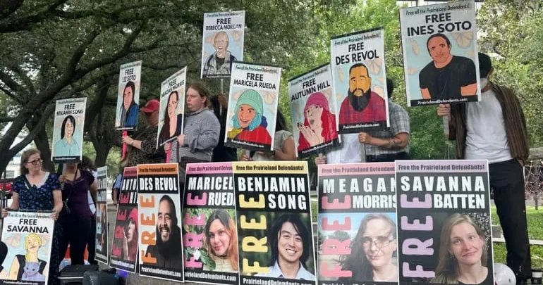 ABŞ da etiraz aksiyası iştirakçılarına həbs cəzaları verilib