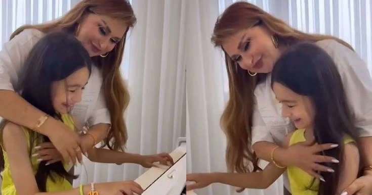 Mələkxanım Eyubovanın 10 yaşlı nəvəsi Video