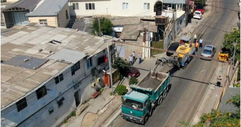 Bakıda Eldar Babayev küçəsi təmir olunur