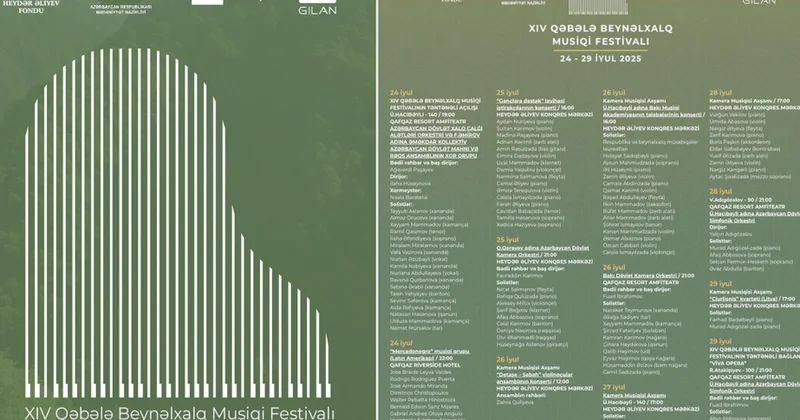 Bu gün XIV Qəbələ Beynəlxalq Musiqi Festivalı başlayır