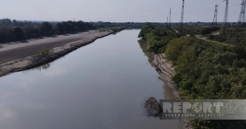 Уровень воды в части Куры, проходящей через Сальян, снизился более чем на 4 метра