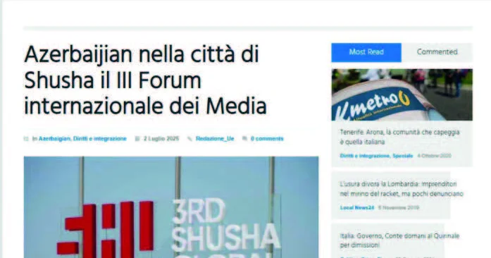Şuşa Qlobal Media Forumu İtaliya mətbuatında
