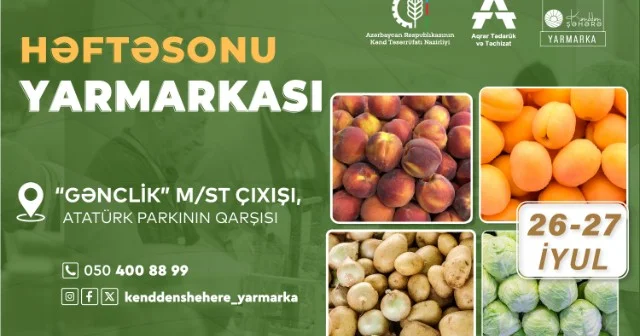 Kənddən Şəhərə həftəsonu yarmarkası təşkil olunacaq