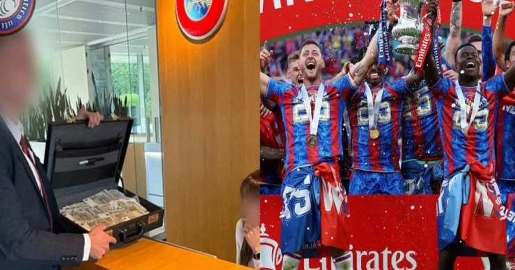 “Kristal Pelas”ın azarkeşi UEFA nın mənzil qərargahına bir çamadan pul gətirdi SƏBƏB