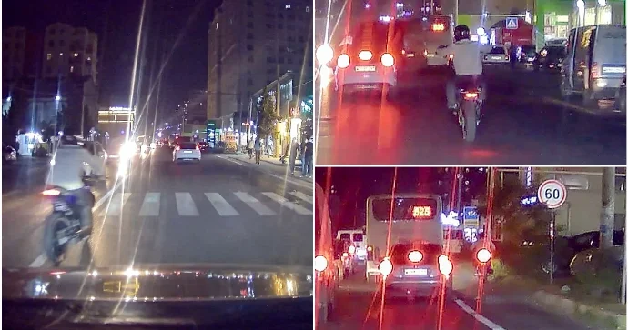 Əks yola çıxan moped sürücüsü təkər qaldırıb “şou” da göstərdi VİDEO