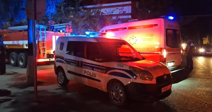 Lənkəranda mağazada yanğın Alov digər obyektlərə keçib FOTO