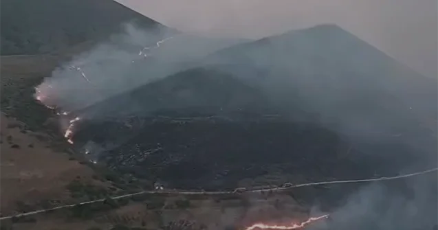 Ağdamın Gülablı kəndində də yanğın başladı Video