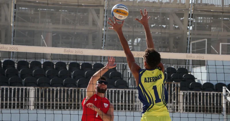 Çimərlik voleybolu üzrə ölkə çempionatında yarımfinal və bürünc medal oyunları keçirilib FOTO