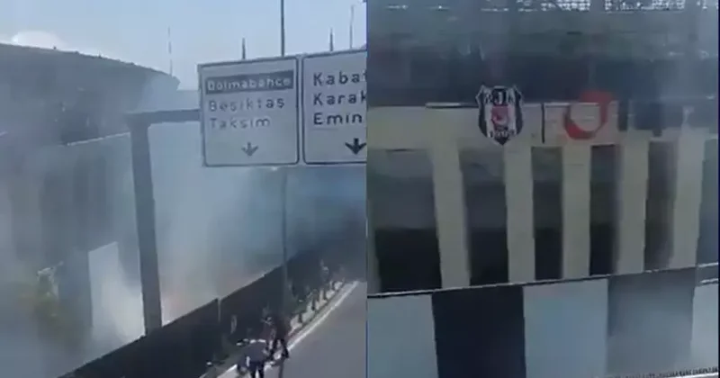 Beşiktaş Şaxtyor oyunundan öncə yanğın
