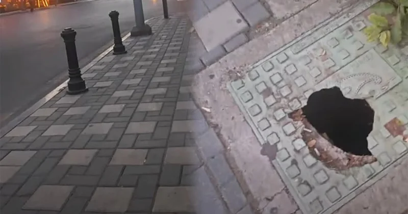 Bura bir uşaq düşsə, faciə olacaqdı... Video