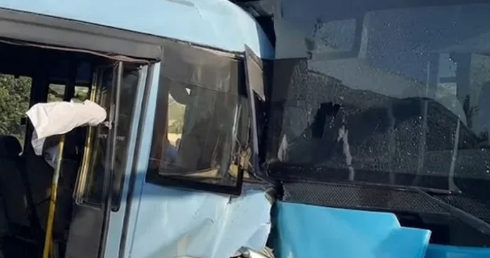 Bakıda iki avtobus TOQQUŞDU VİDEO YENİLƏNİB