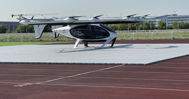 Astanada ilk dəfə eVTOL aerotaksisinin nümayiş uçuşu keçirilib